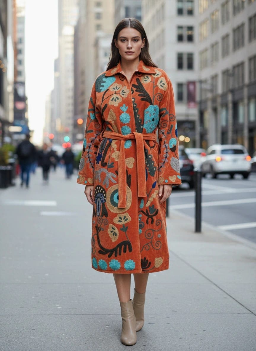 Beautiful hand embroidered winter jackets