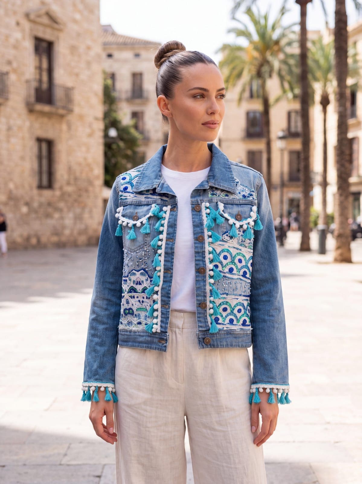 Rose Patch Layering Jacket