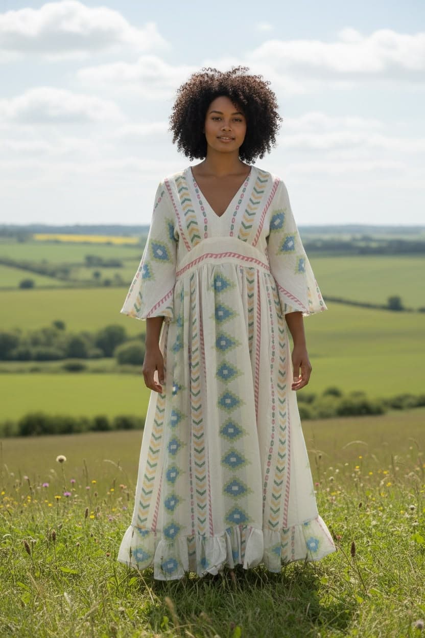 Fern Whisper Printed Dress