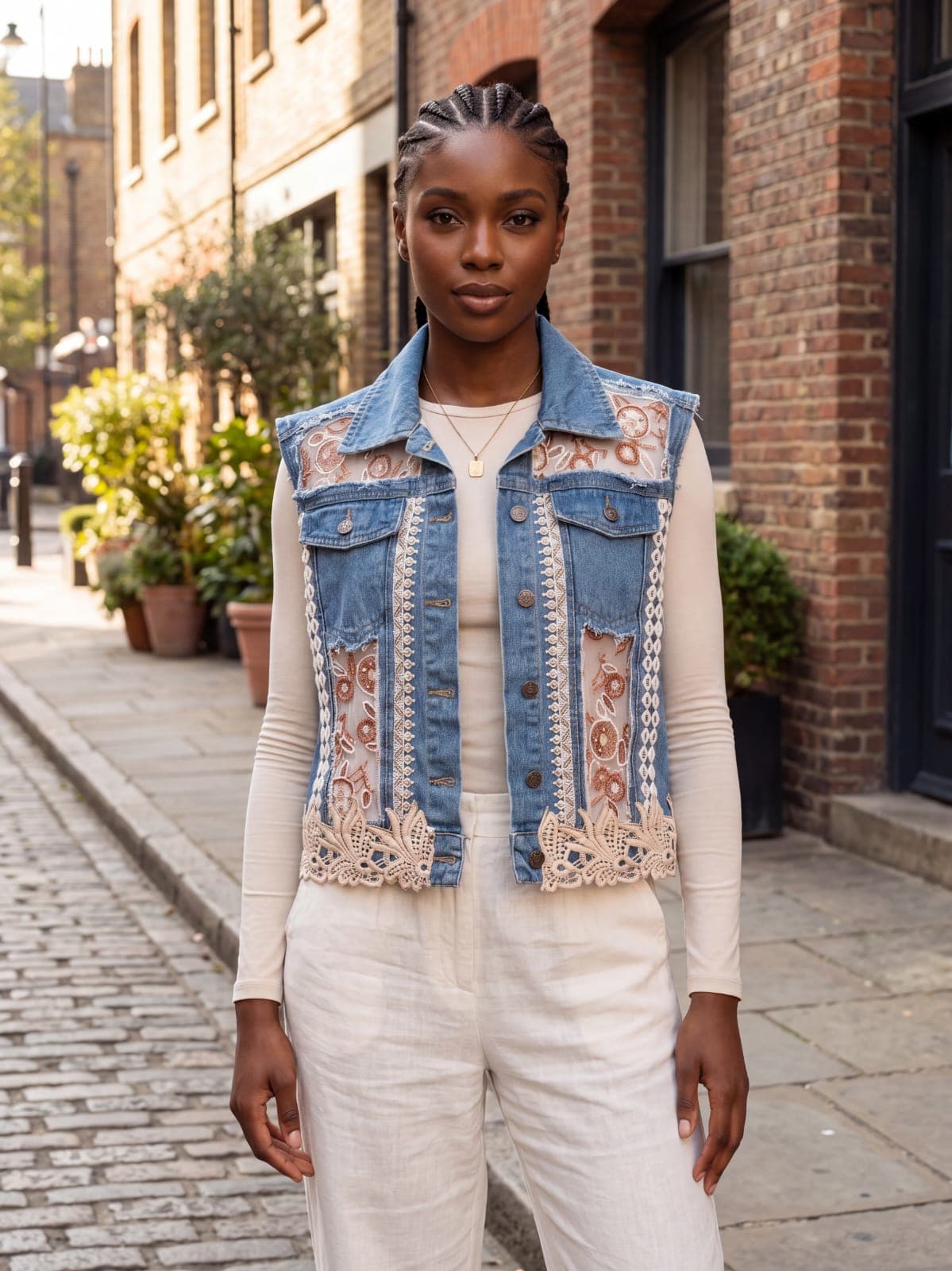 Garden Stitch Embroidered Jacket