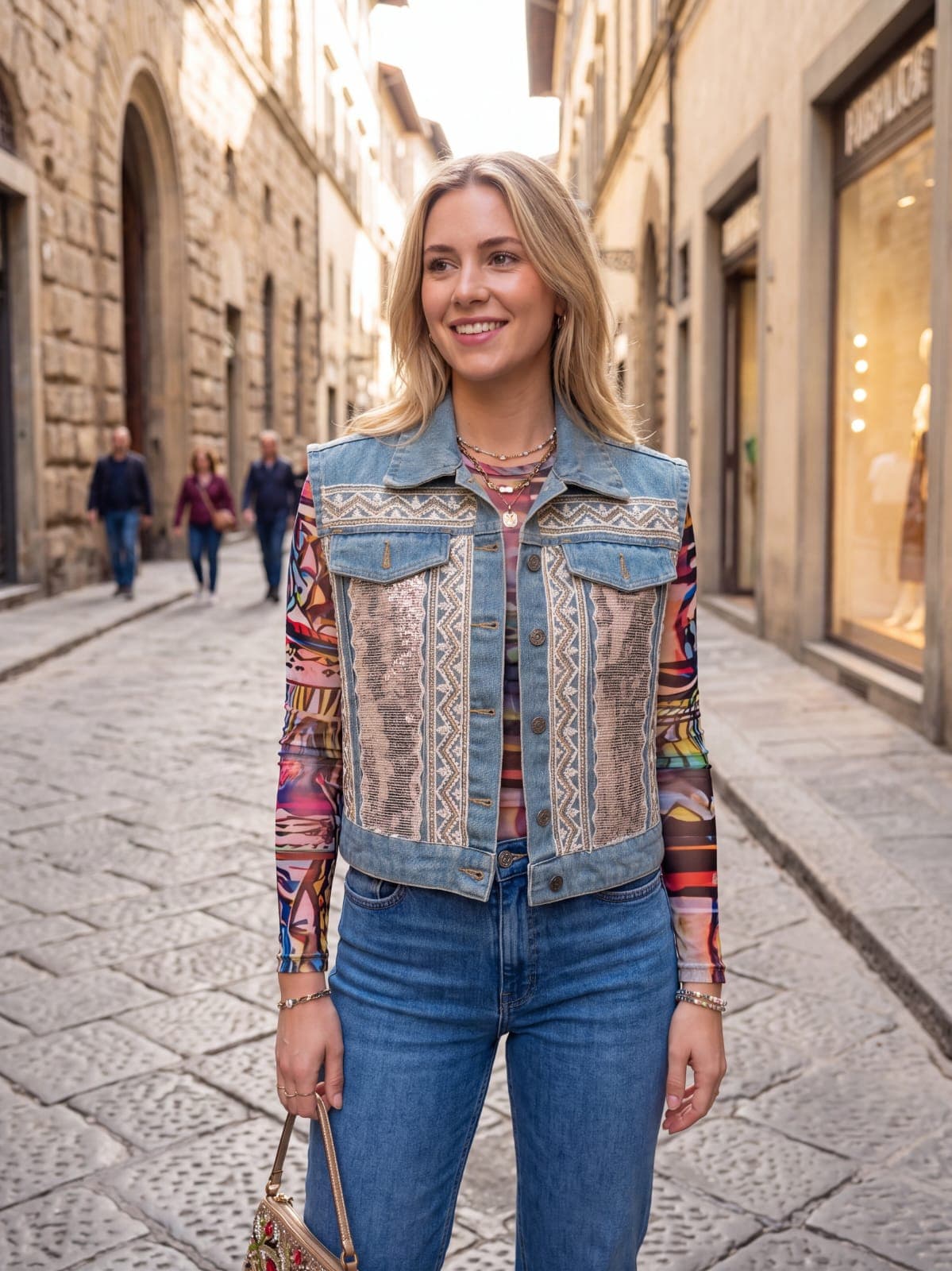 Midnight Motif Printed Jacket
