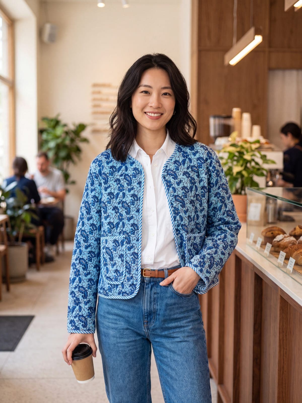 Indigo Story Layering Jacket