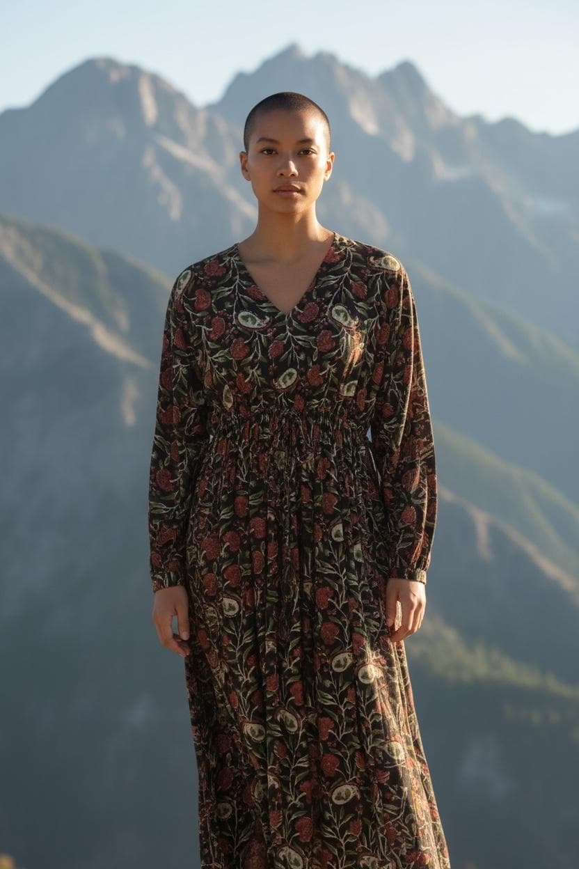Fern Whisper Printed Dress